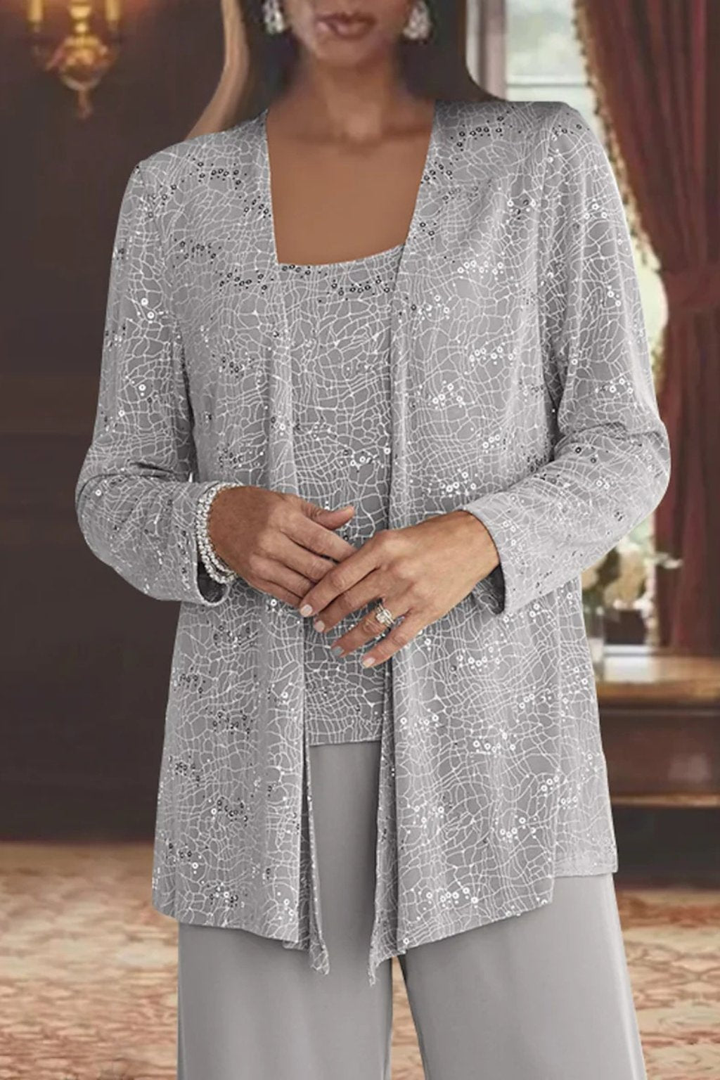 Corinthia Sequin Jacket Set