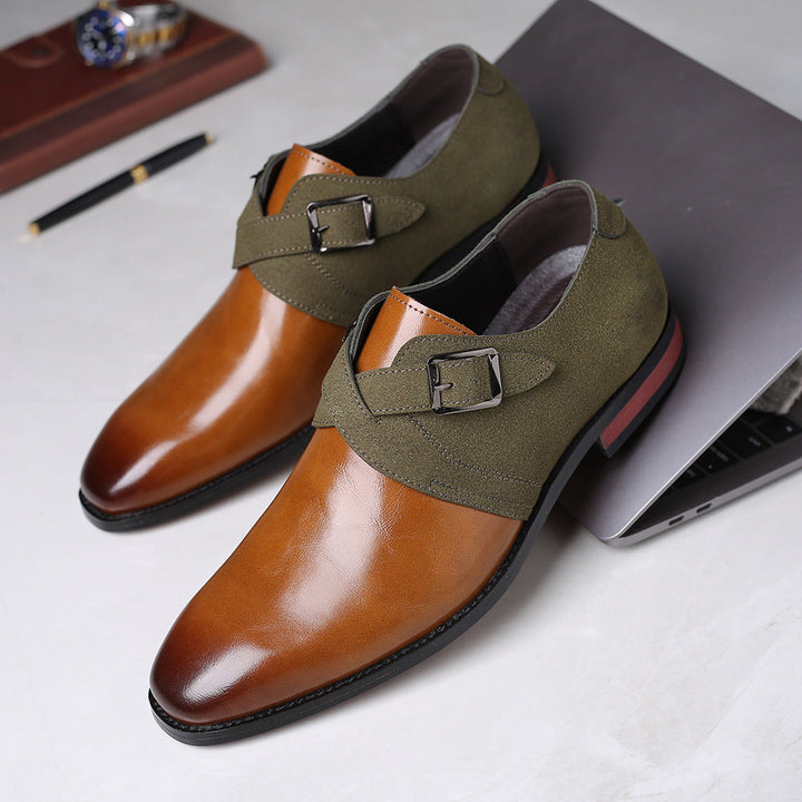 Romano Leather Buckle Loafers