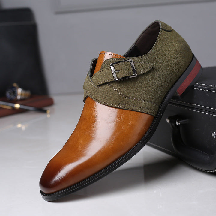 Romano Leather Buckle Loafers