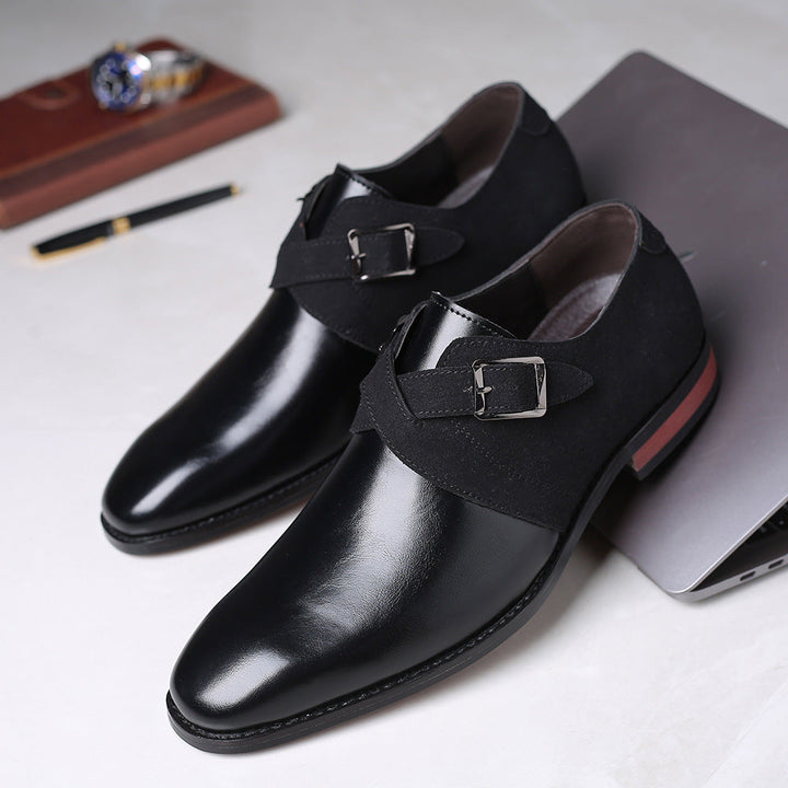 Romano Leather Buckle Loafers