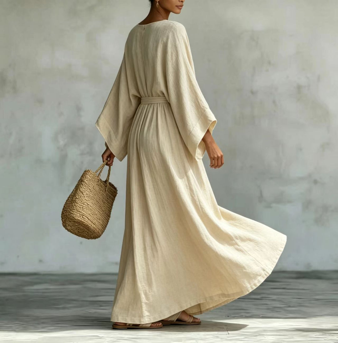 Adeline Elegant Draped Maxi Dress