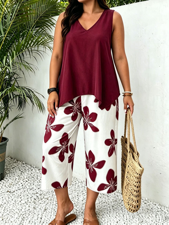 Marinda Floral Print Two-Piece Set