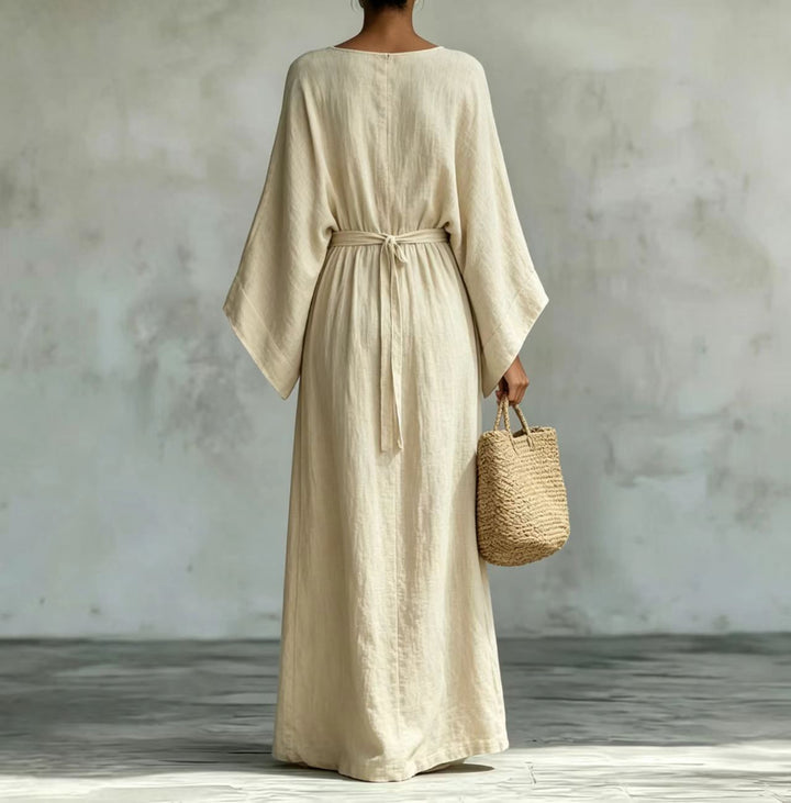 Adeline Elegant Draped Maxi Dress