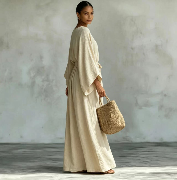 Adeline Elegant Draped Maxi Dress
