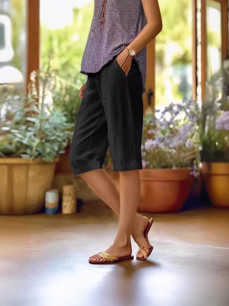 Elviana Knee Length Summer Shorts