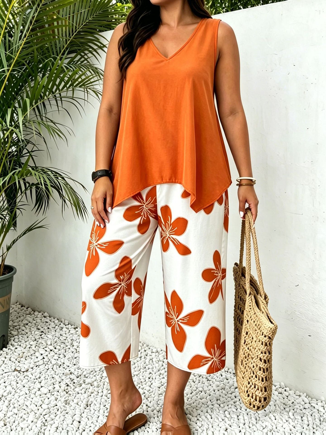 Marinda Floral Print Two-Piece Set