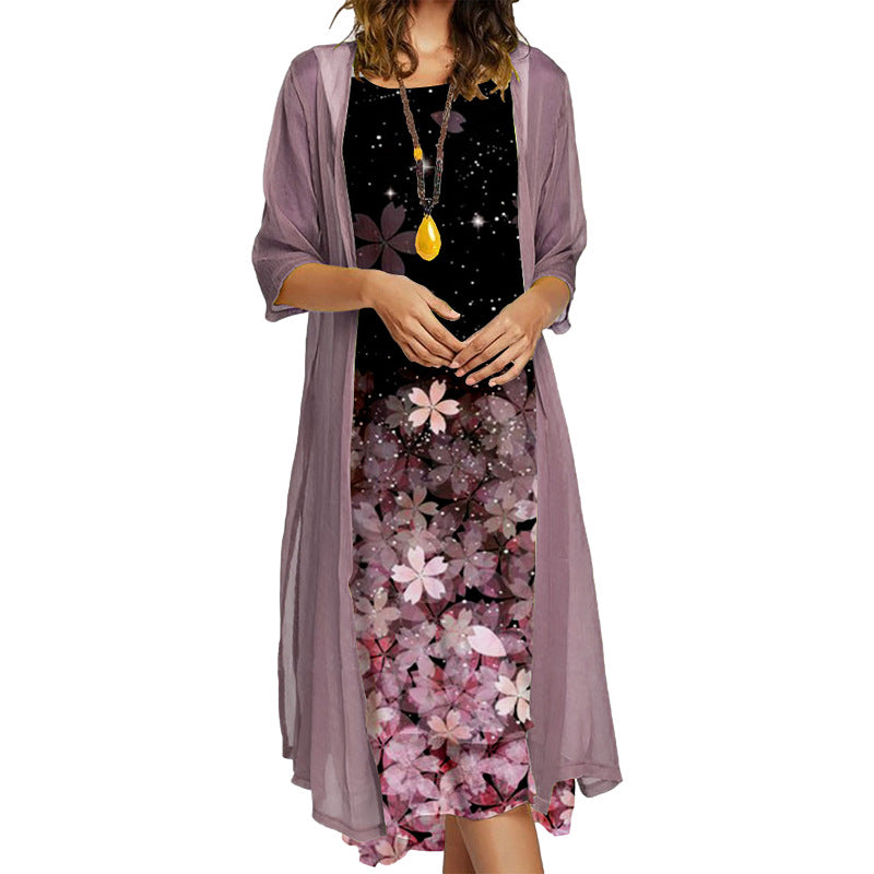 Vera Floral Cardigan Midi Dress