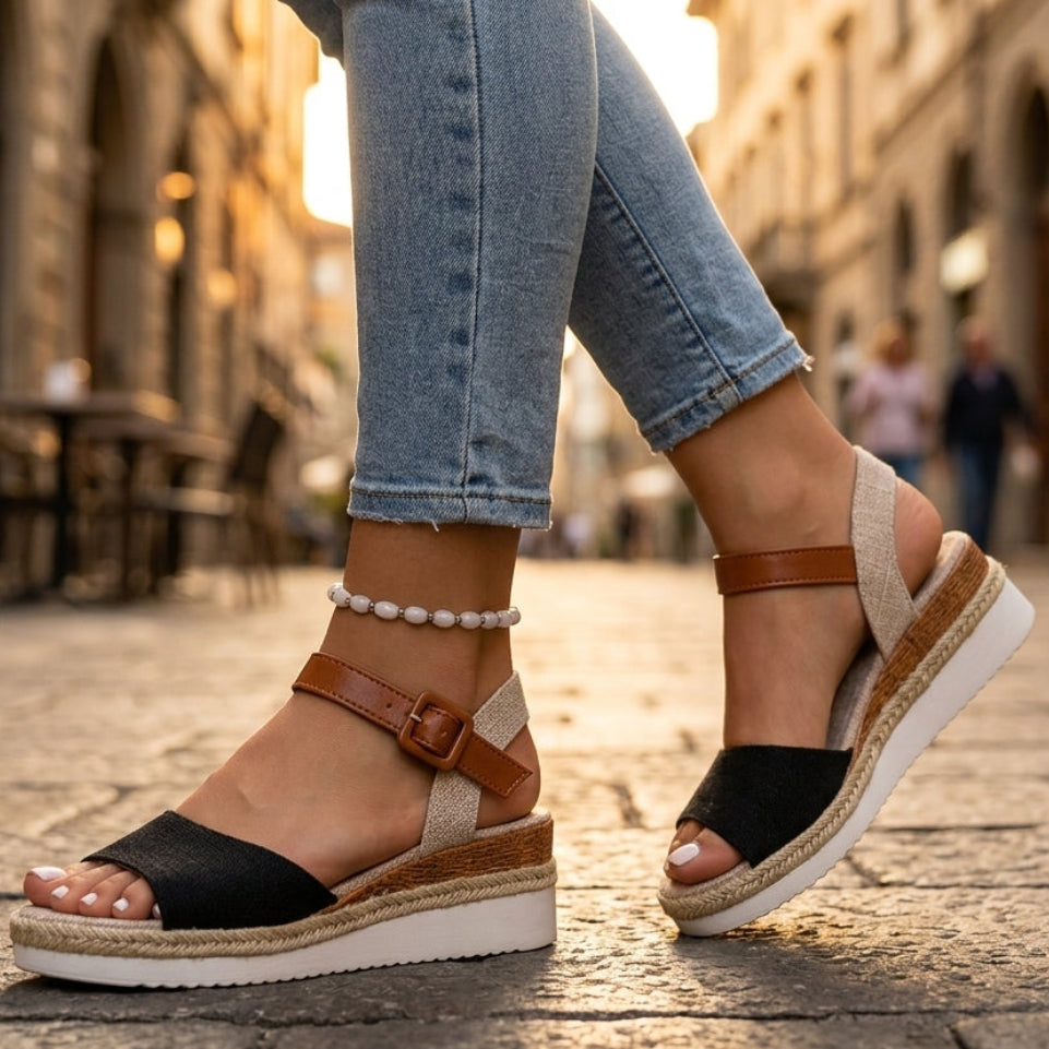 Siena Platform Wedge Sandals