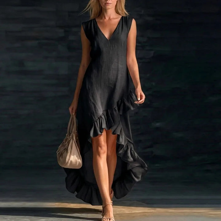 Jessica Flowy Ruffle Maxi Dress