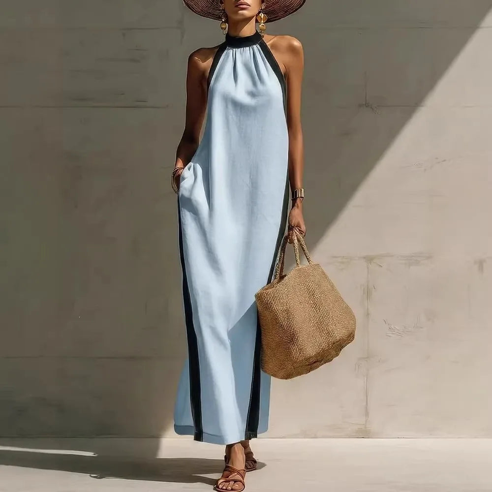 Karen Casual Halter Maxi Dress