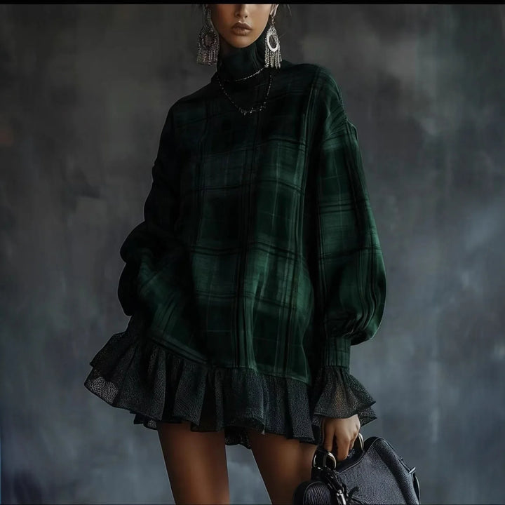 Odalys Lantern Sleeve Mini Dress