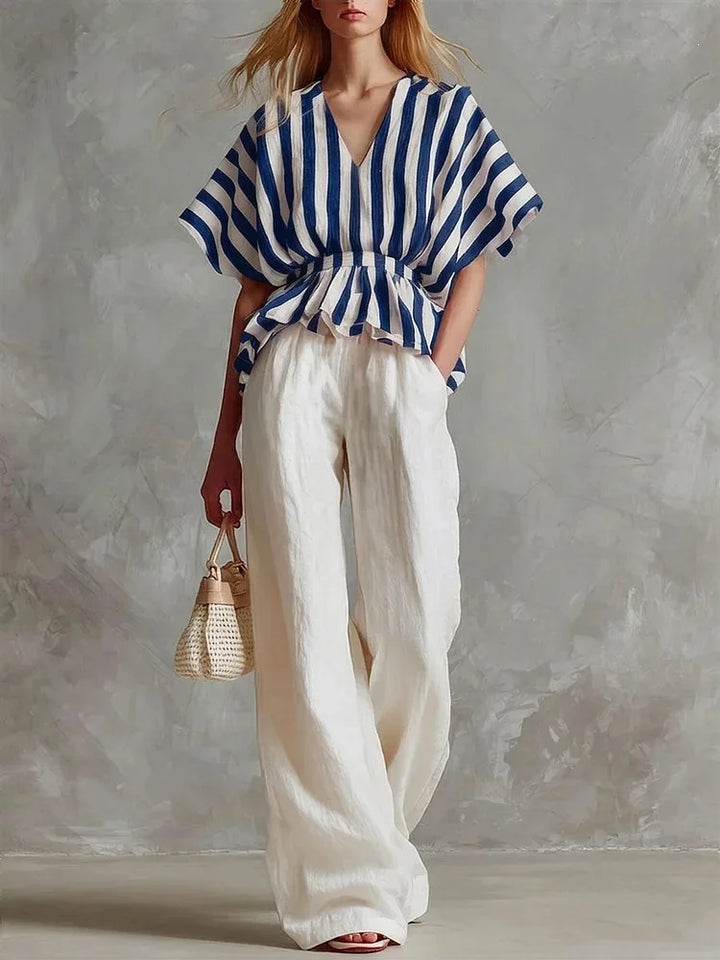 Kayla Striped Two-Piece Set
