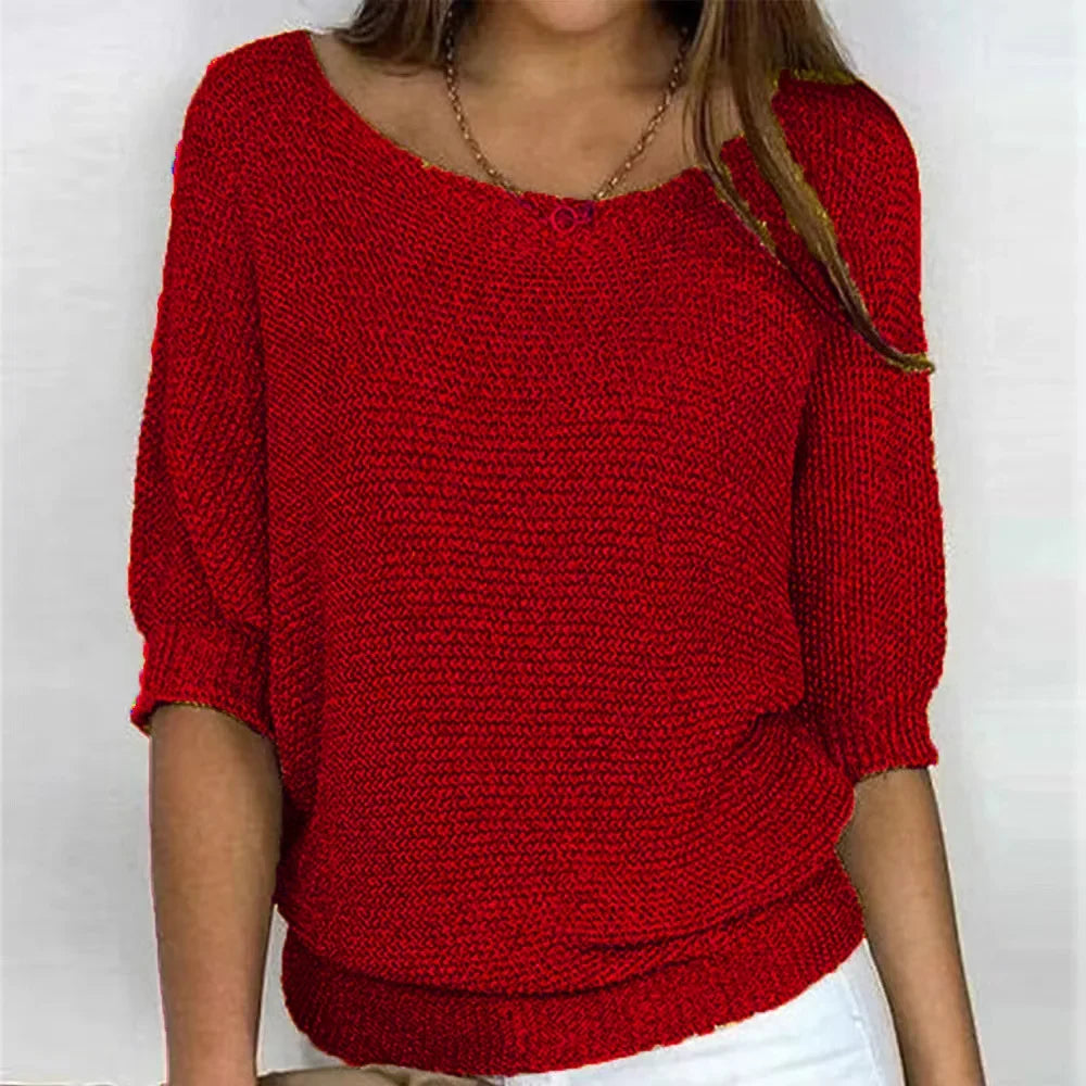 Halcyon Ribbed Cuff Knit Top