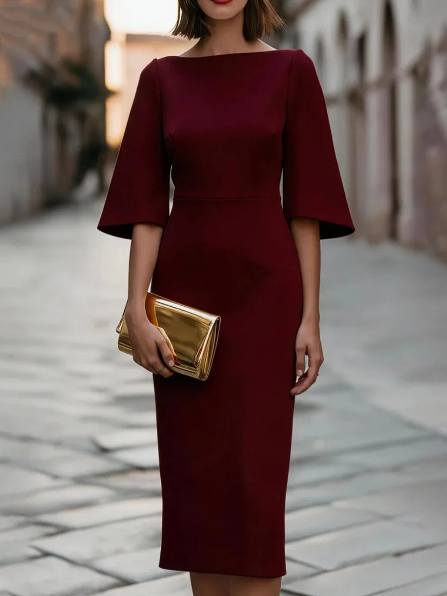 Courtney Bell Sleeve Midi Dress