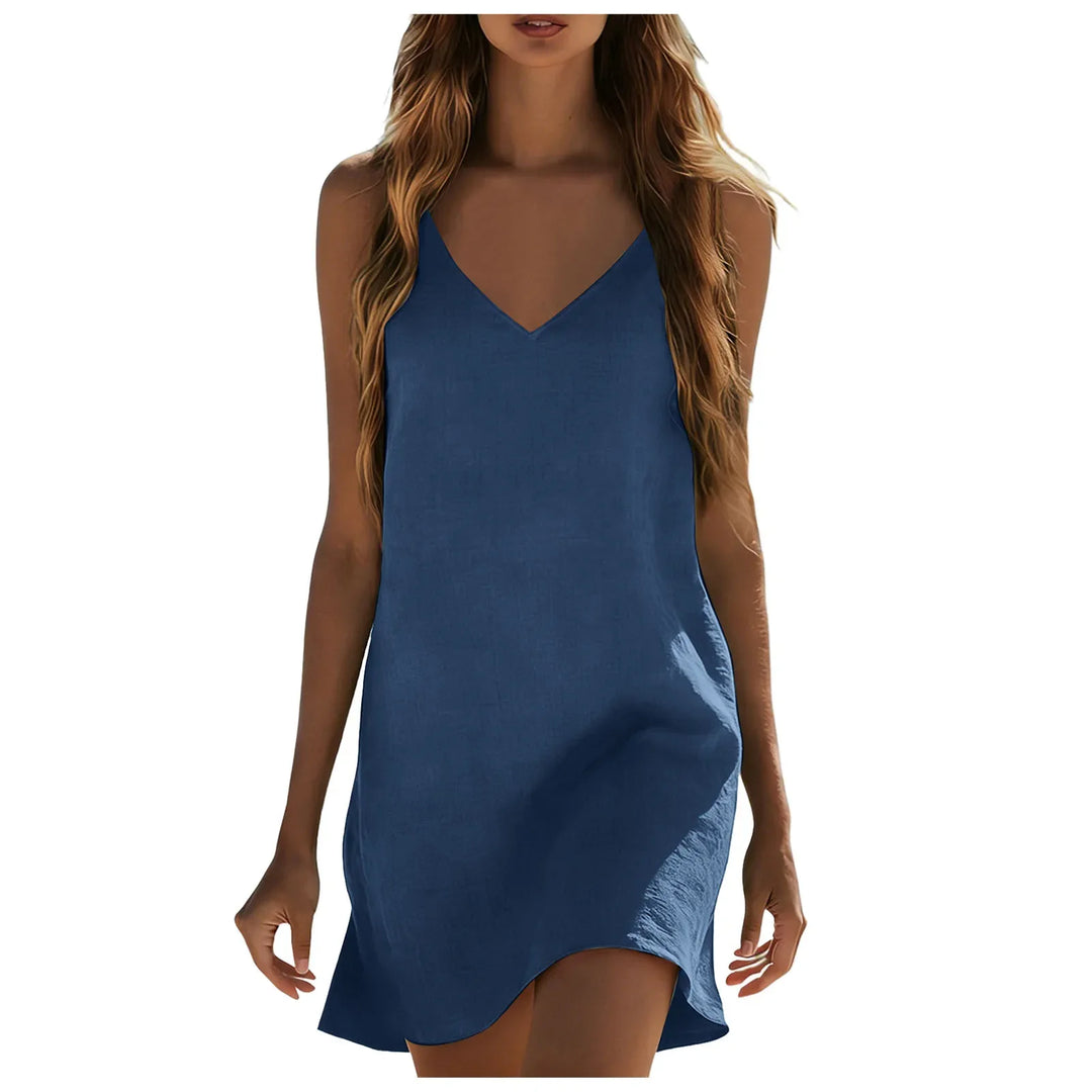 Eliza Cotton Linen Mini Dress