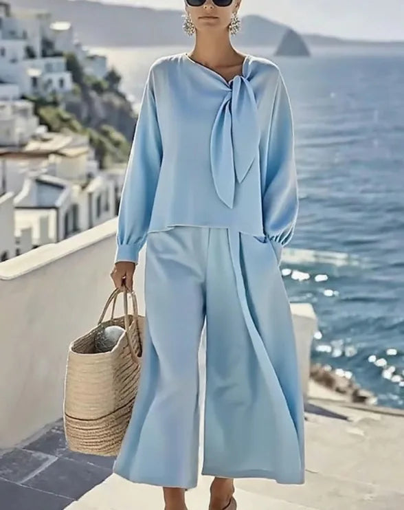 Violette Long Sleeve Relaxed Fit Jumpsuit Set
