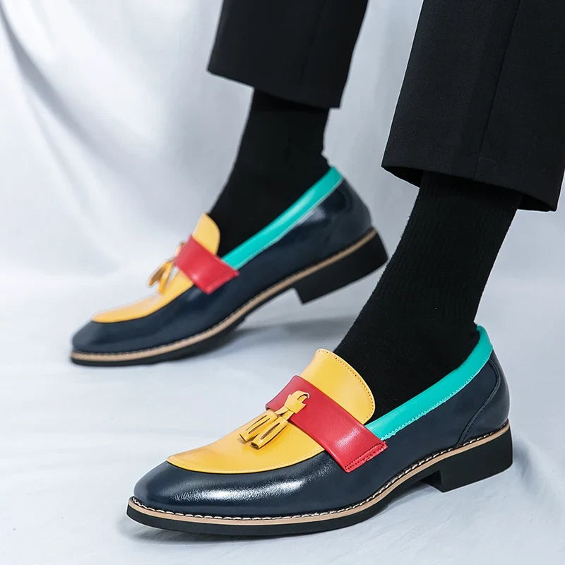 Mercer Colorblock Tassel Loafers