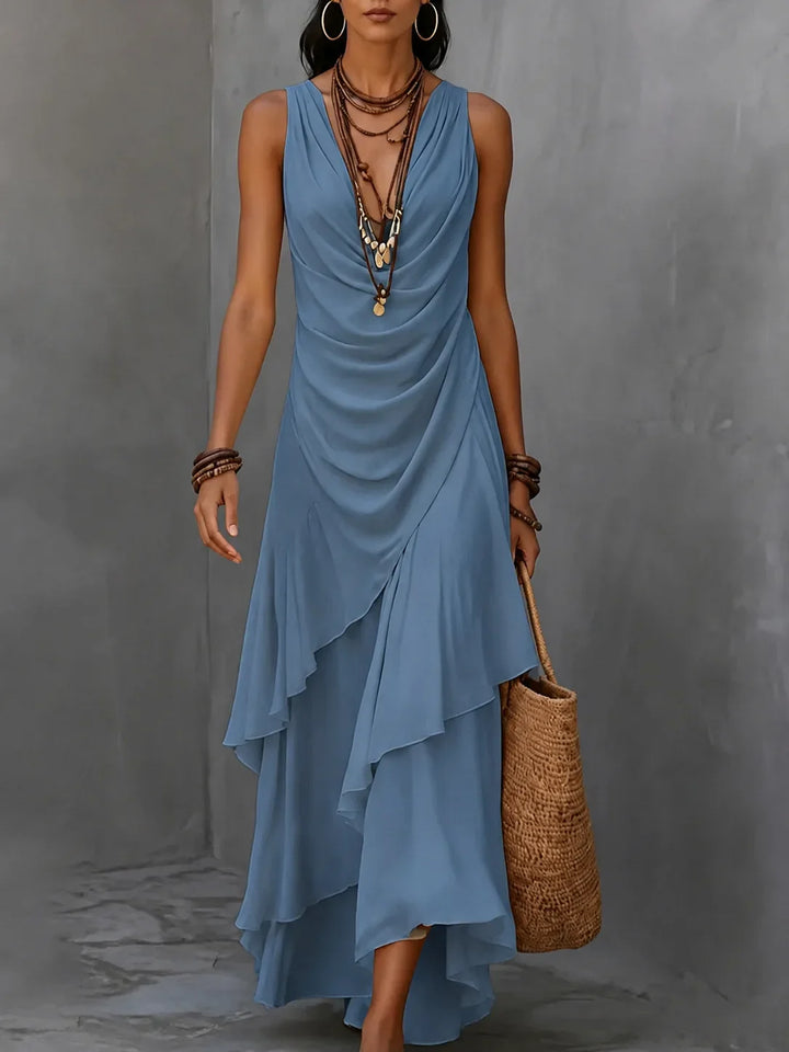 Fiona Bohemian Ruffle Maxi Dress