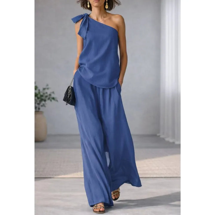 Zinnia One Shoulder Two Piece Set