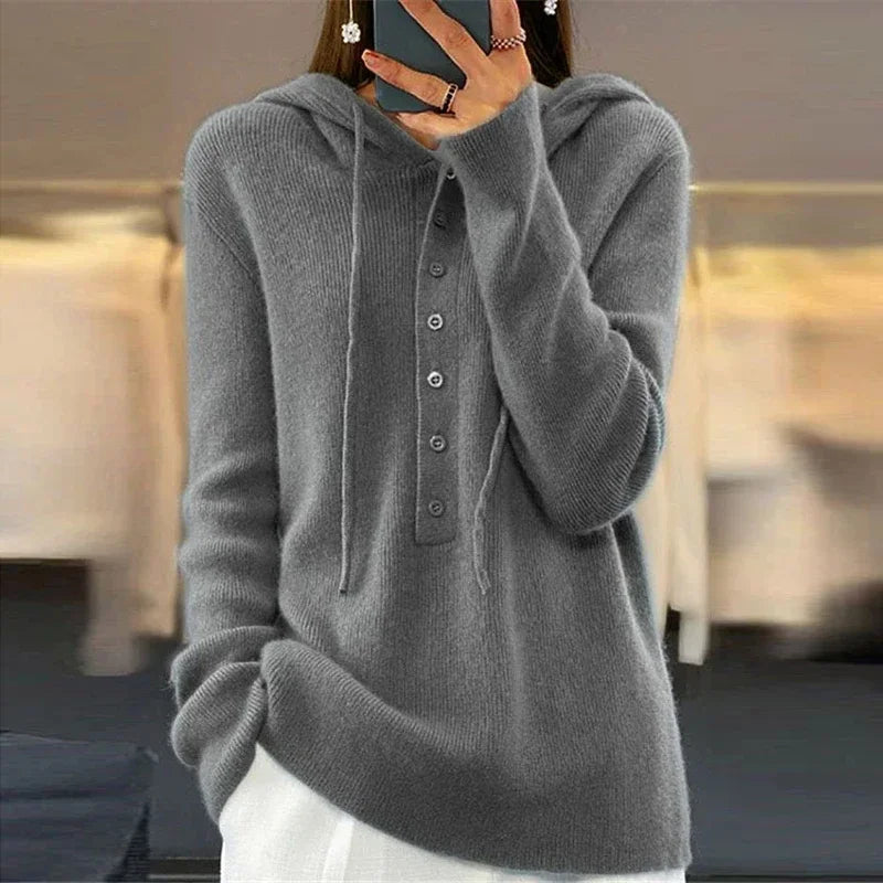 Amory Button Front Hoodie