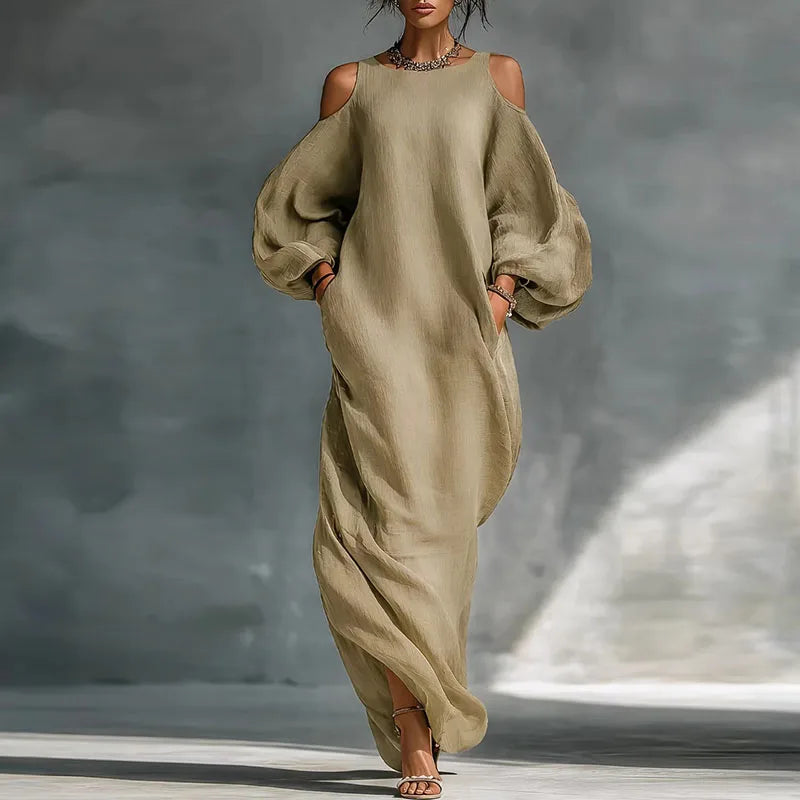 Callen Bohemian Linen Maxi Dress