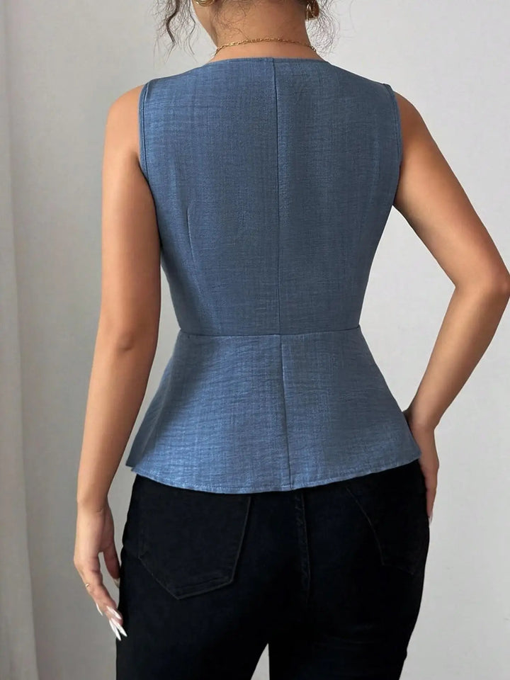 Harper Peplum V-Neck Blouse