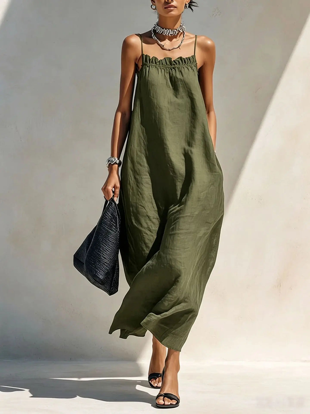 Eloise Linen Summer Maxi Dress