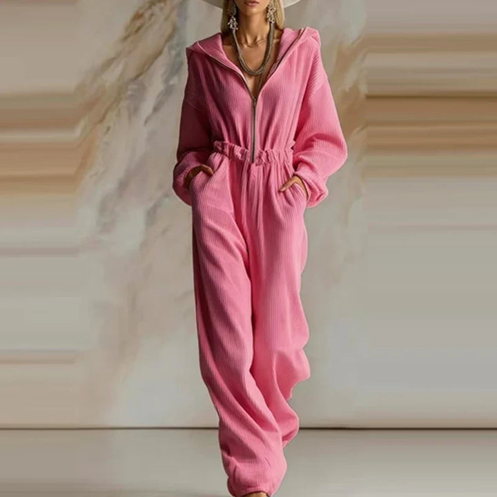 Marsh Ribbed Hooded Jumpsuit