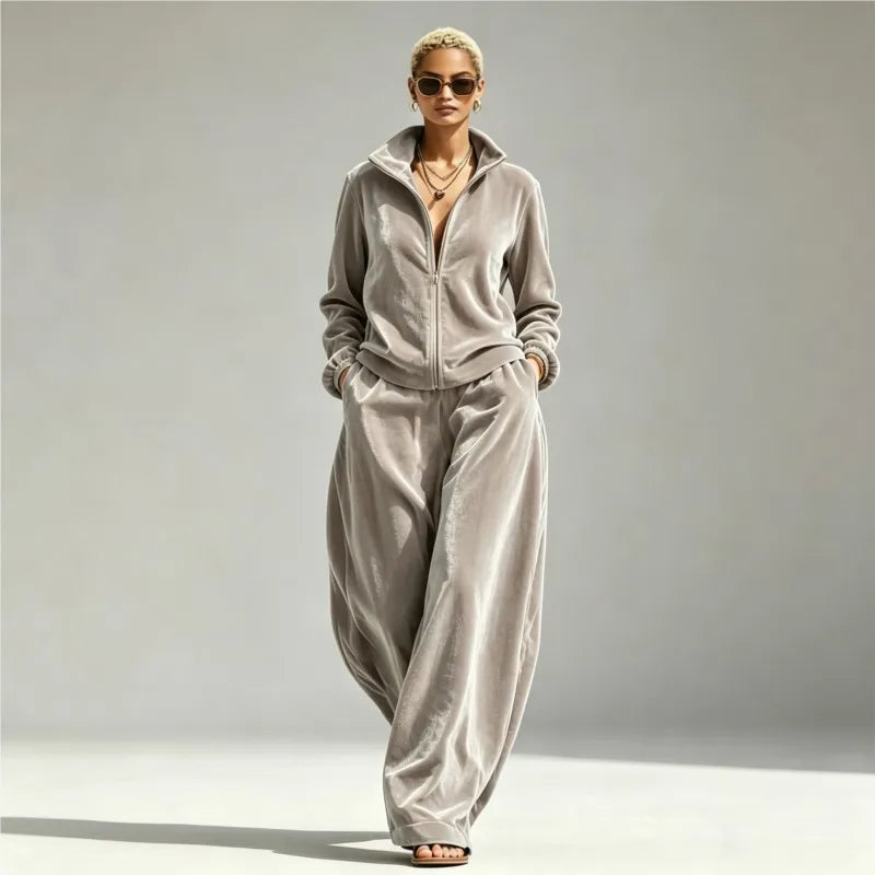 Beatrix Zip Front Two-Piece Set
