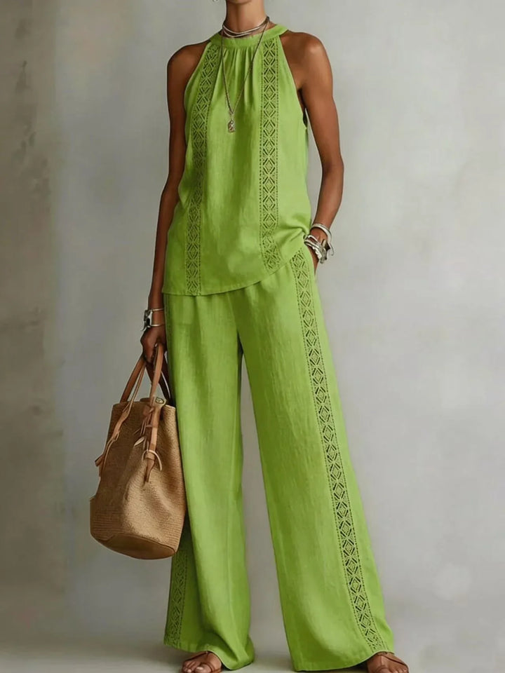 Chelsea Elegant Wide Leg Trouser Set