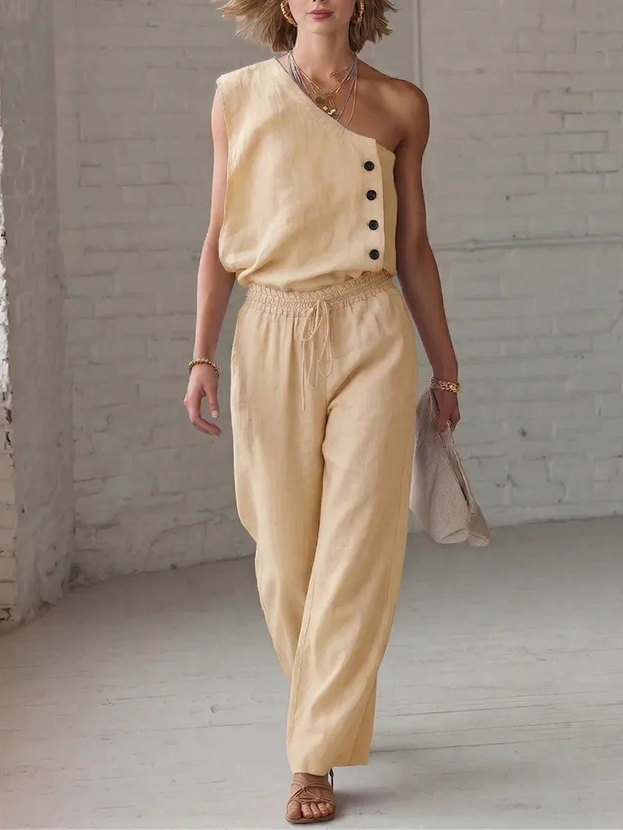 Orlena Asymmetrical Two Piece Set