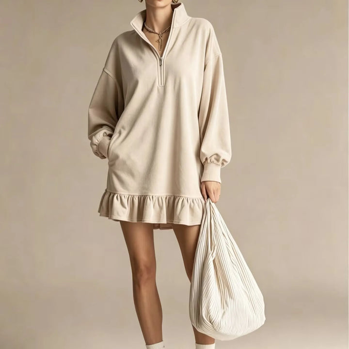Ana Ruffle Hem Mini Dress