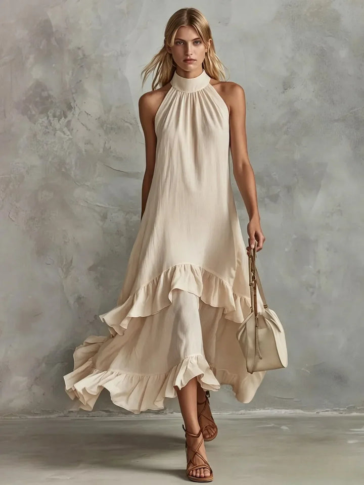 Ramona Elegant Ruffle Wedding Guest Dress