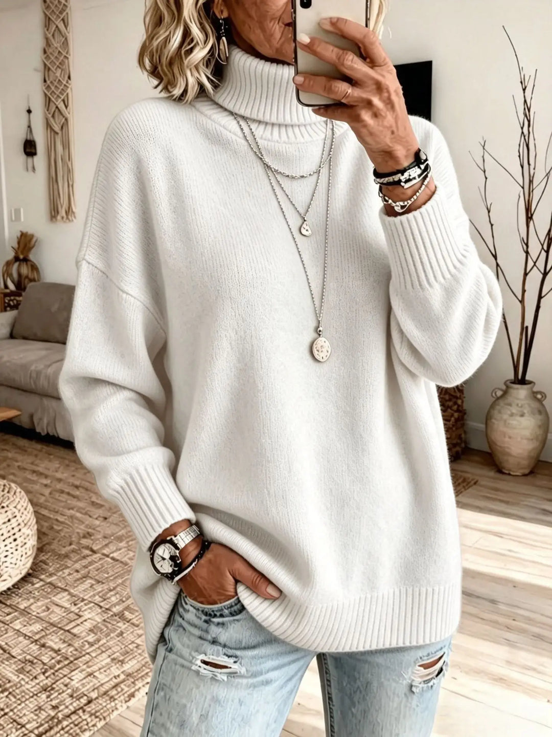 Fenwick Ribbed Turtleneck Sweater