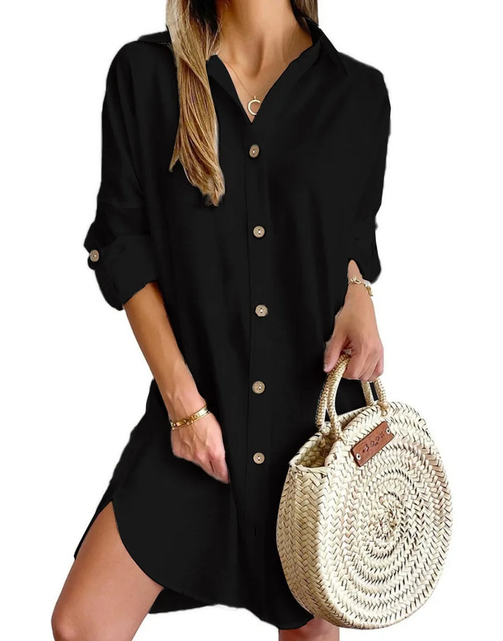 Adalia Button Up Shirt Dress