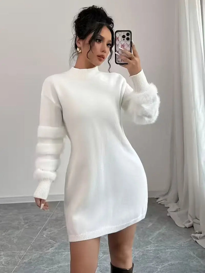 Corinne Mock Neck Sweater Dress