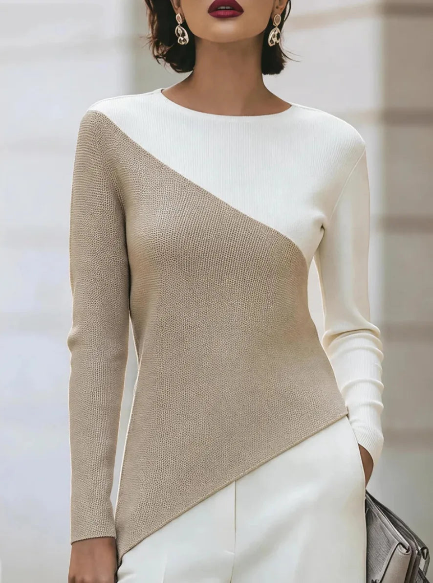 Verona Asymmetric Contrast Top