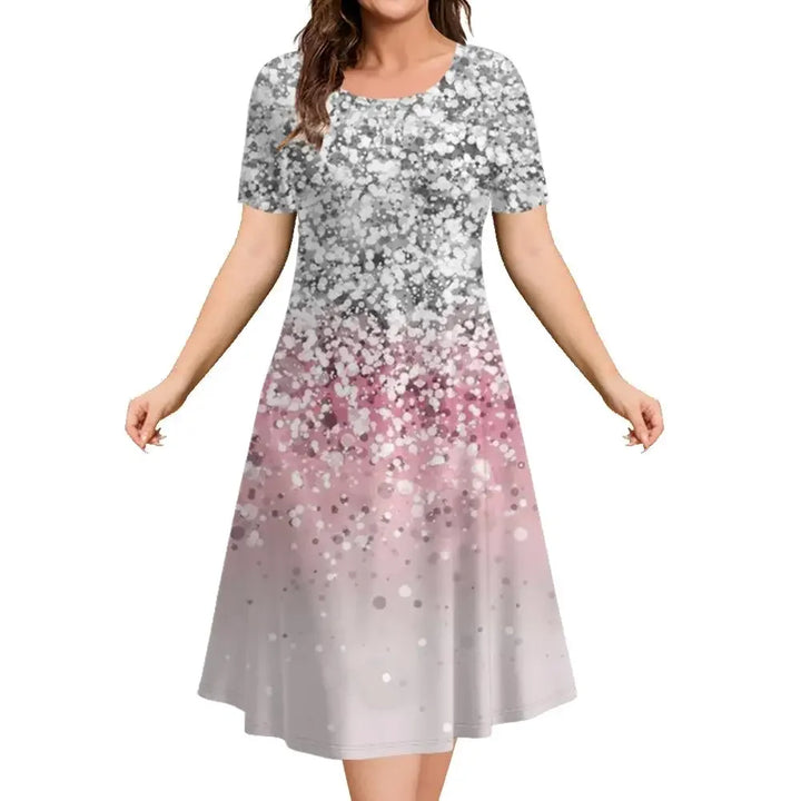 Winter Printed A Line Midi Dress