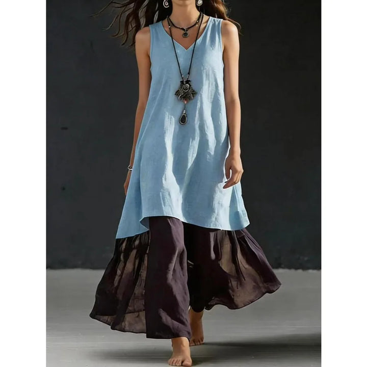 Adelise Layered Hem Maxi Dress