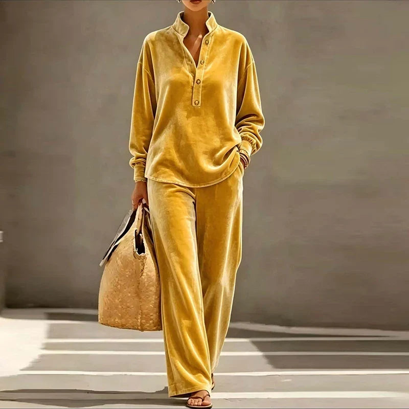 Elenora Stand Collar Two Piece Set