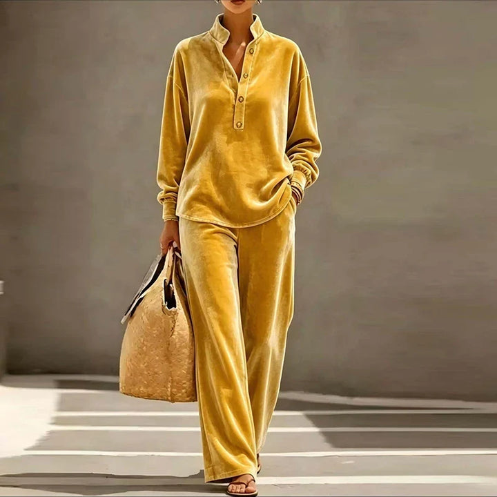 Elenora Stand Collar Two Piece Set