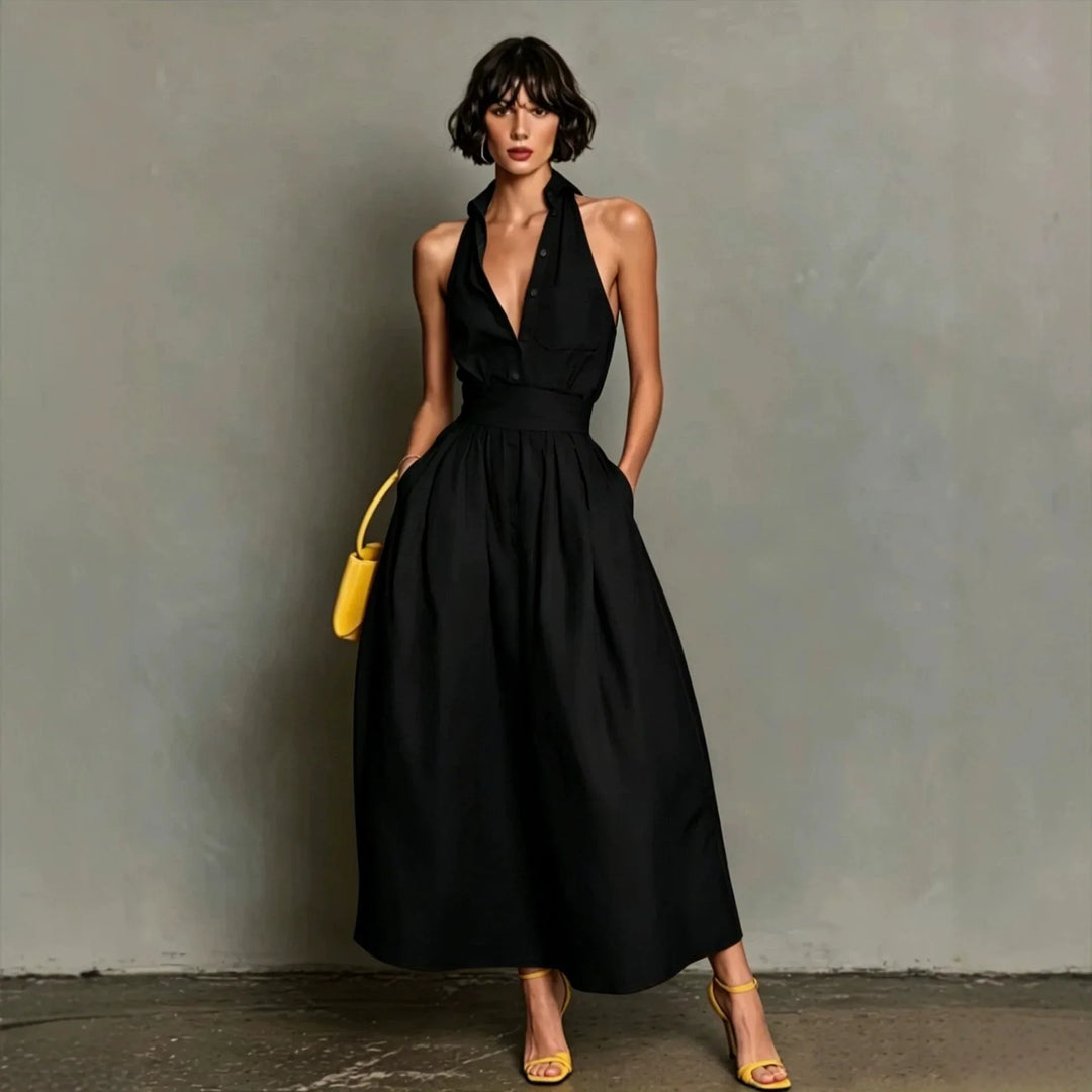 Carolina Collar Shirt Midi Dress