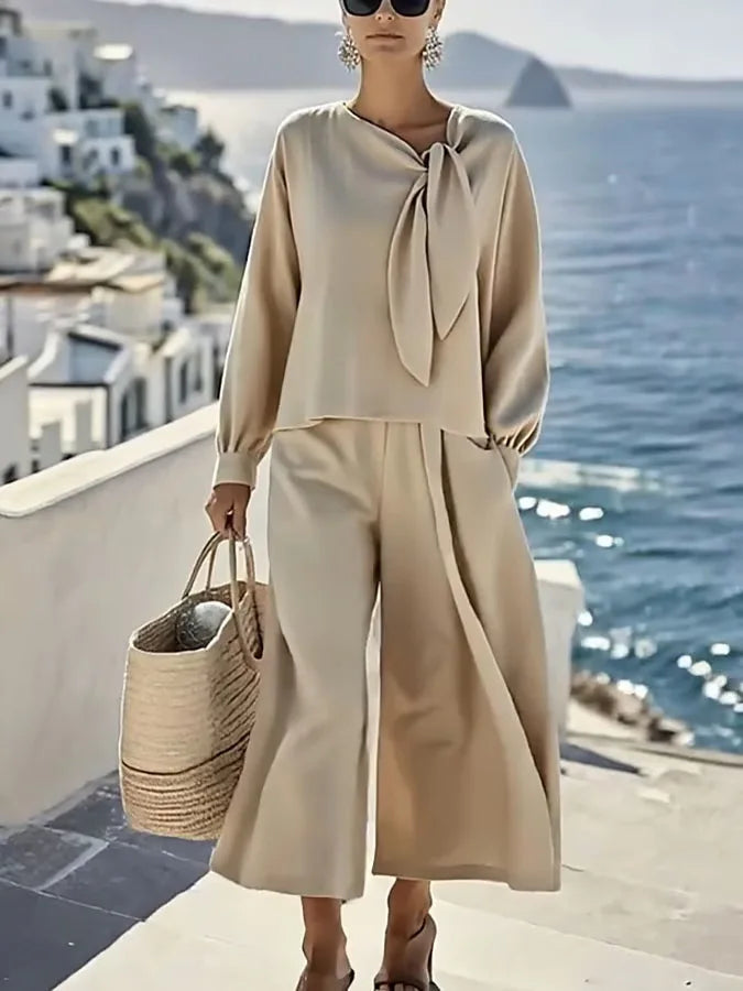 Violette Long Sleeve Relaxed Fit Jumpsuit Set