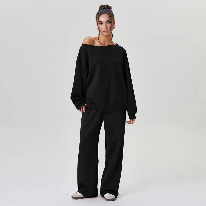 Delphine Off Shoulder Tracksuit Set