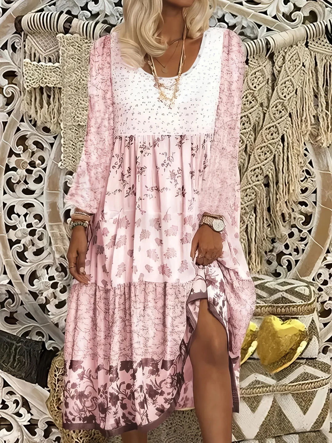 Sienna Boho Floral Maxi Dress