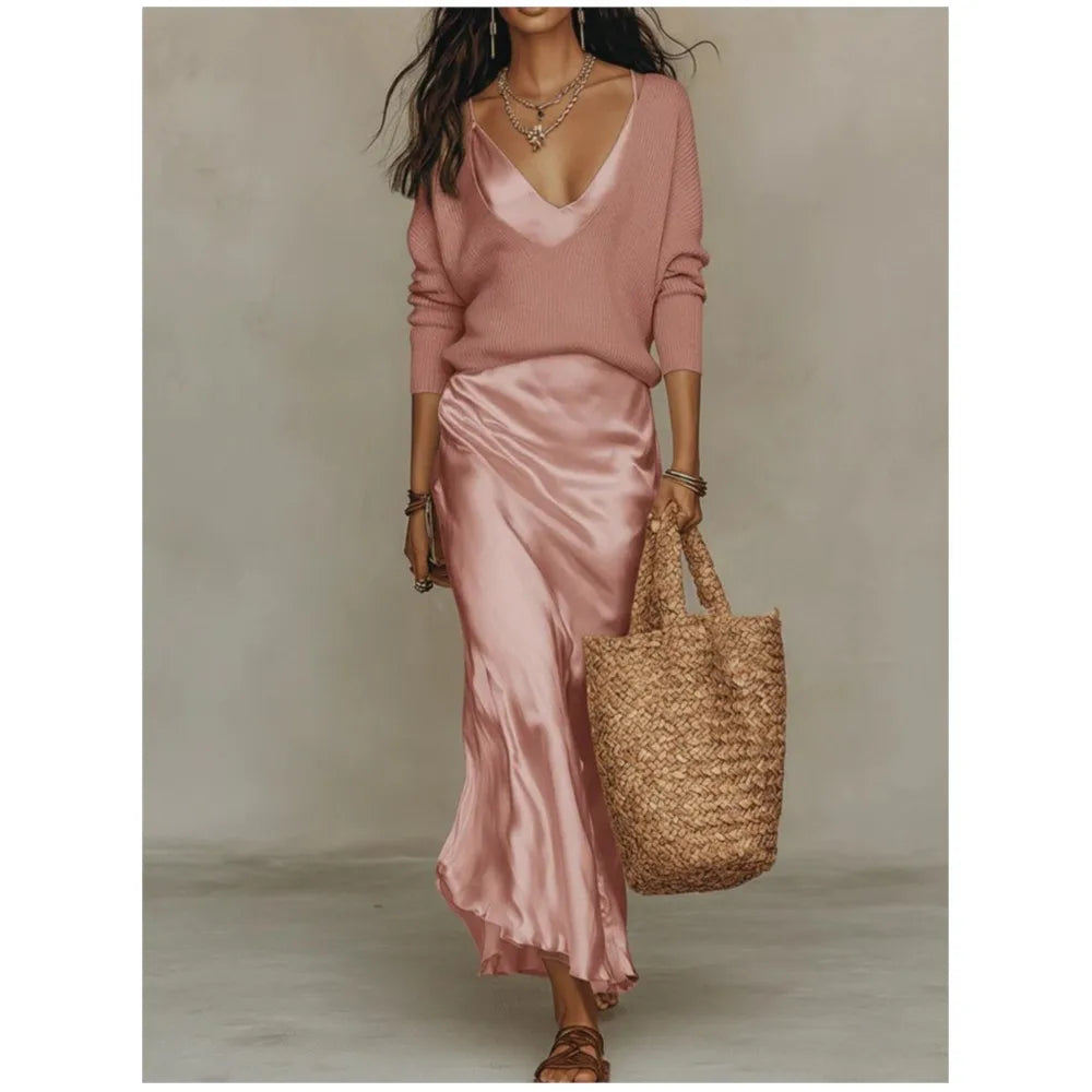 Denise Silk Skirt Set