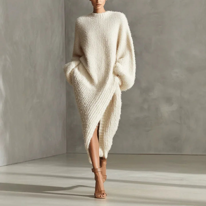 Josefina Asymmetrical Hem Sweater Dress