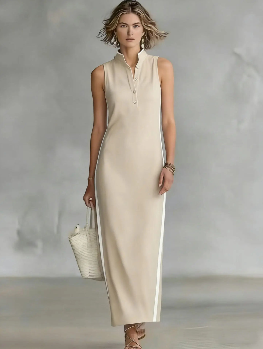 Amaris Sophisticated Minimalist Long Dress