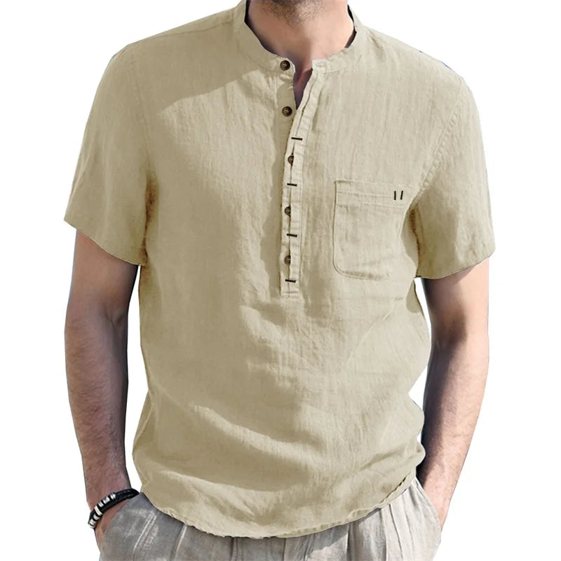 Berkeley Linen Henley Shirt