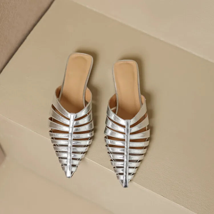Rafaelle Woven Pointed Mules
